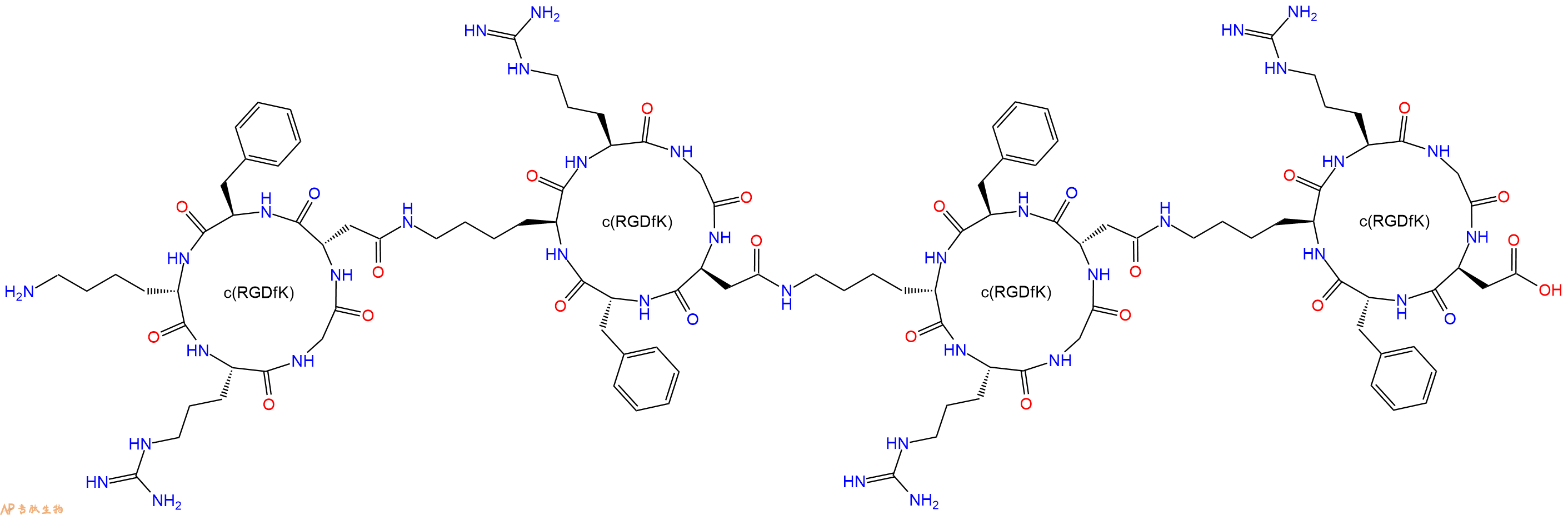 多肽計算器-畫多肽結(jié)構(gòu)的計算器：如何畫肽段和RGD環(huán)肽的相結(jié)合的結(jié)構(gòu)？