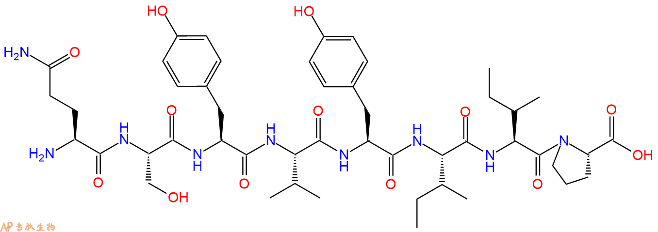 多肽QSYVYIIP的參數(shù)和合成路線|三字母為Gln-Ser-Tyr-Val-Tyr-Ile-Ile