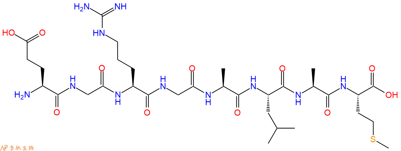 多肽EGRGALAM的參數(shù)和合成路線|三字母為Glu-Gly-Arg-Gly-Ala-Leu-Ala