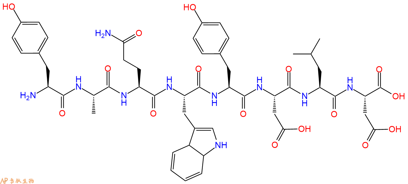 多肽YAQWYDLD的參數(shù)和合成路線|三字母為Tyr-Ala-Gln-Trp-Tyr-Asp-Leu