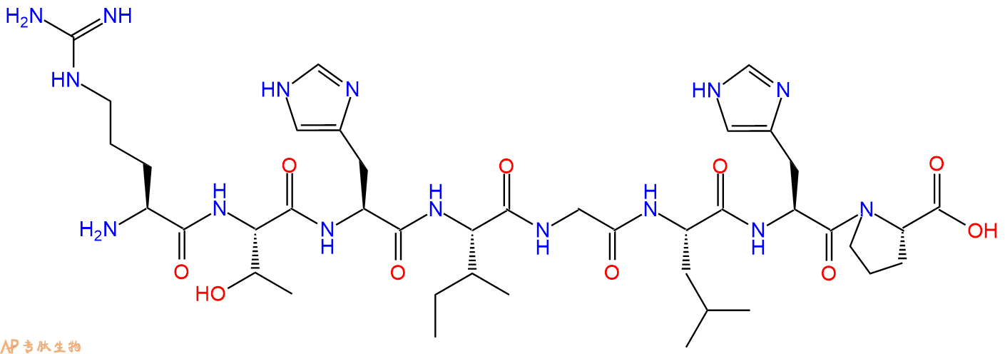多肽RTHIGLHP的參數(shù)和合成路線|三字母為Arg-Thr-His-Ile-Gly-Leu-His