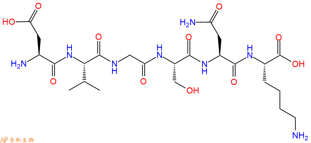 多肽DVGSNK的參數(shù)和合成路線|三字母為Asp-Val-Gly-Ser-Asn-Lys|專肽生物產(chǎn)