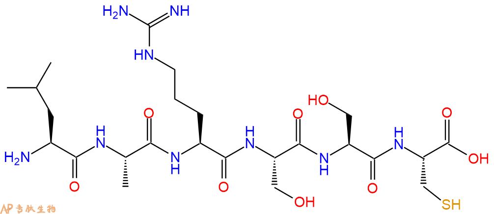 多肽LARSSC的參數(shù)和合成路線|三字母為Leu-Ala-Arg-Ser-Ser-Cys|專肽生物產(chǎn)