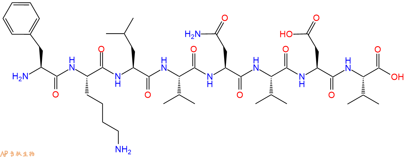 多肽FKLVNVDV的參數(shù)和合成路線|三字母為Phe-Lys-Leu-Val-Asn-Val-Asp