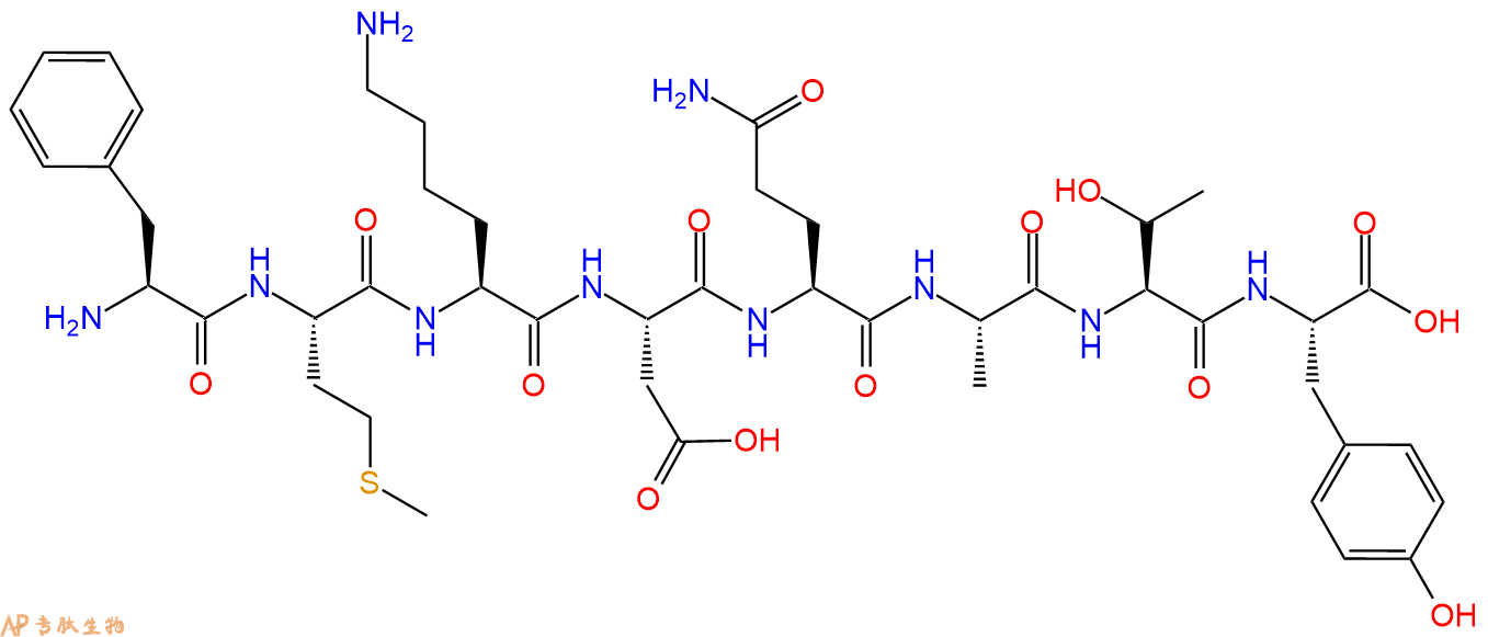 多肽FMKDQATY的參數(shù)和合成路線|三字母為Phe-Met-Lys-Asp-Gln-Ala-Thr