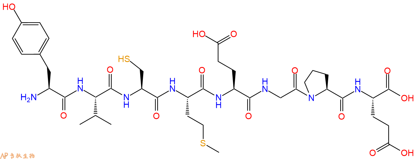 多肽YVCMEGPE的參數(shù)和合成路線|三字母為Tyr-Val-Cys-Met-Glu-Gly-Pro