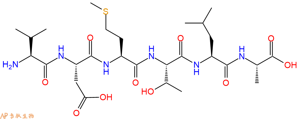 多肽VDMTLA的參數(shù)和合成路線|三字母為Val-Asp-Met-Thr-Leu-Ala|專肽生物產(chǎn)