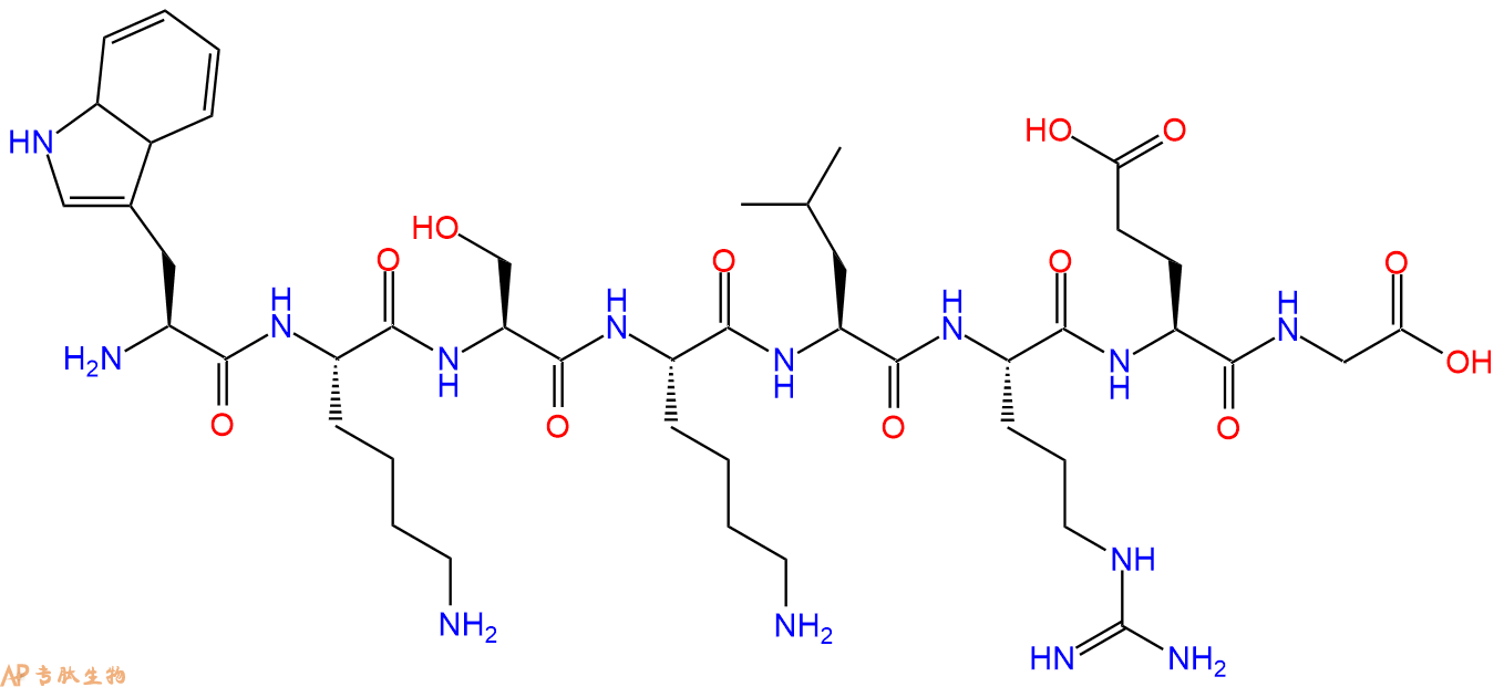 多肽WKSKLREG的參數(shù)和合成路線|三字母為Trp-Lys-Ser-Lys-Leu-Arg-Glu