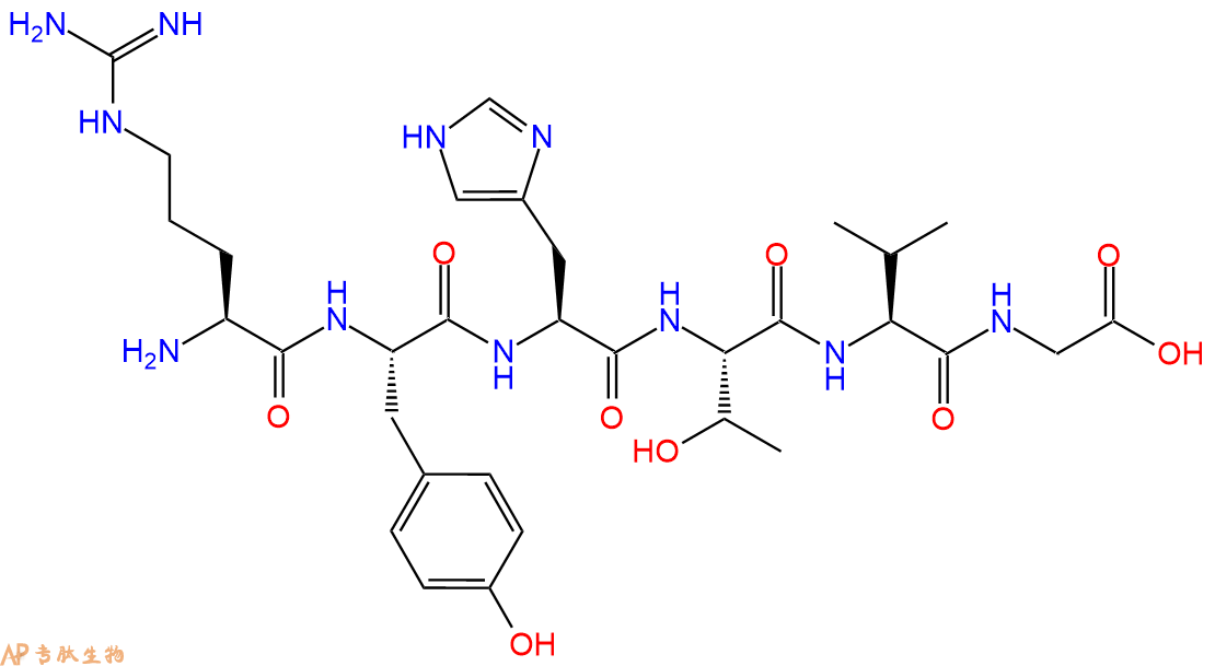 多肽RYHTVG的參數(shù)和合成路線|三字母為Arg-Tyr-His-Thr-Val-Gly|專肽生物產(chǎn)