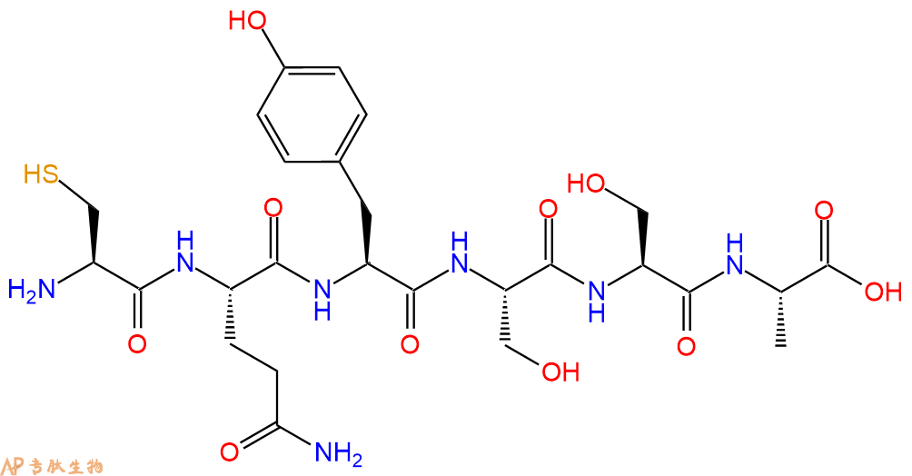 多肽CQYSSA的參數(shù)和合成路線|三字母為Cys-Gln-Tyr-Ser-Ser-Ala|專肽生物產(chǎn)