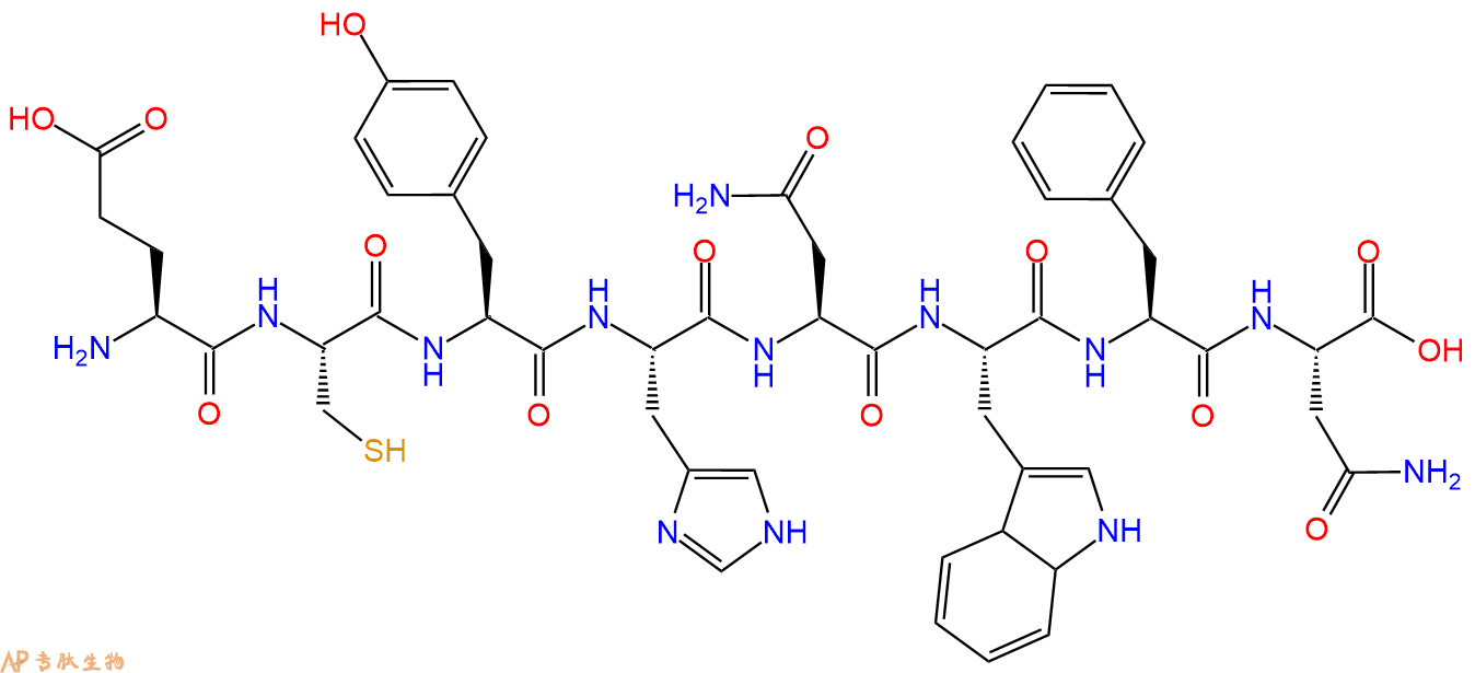 多肽ECYHNWFN的參數(shù)和合成路線|三字母為Glu-Cys-Tyr-His-Asn-Trp-Phe