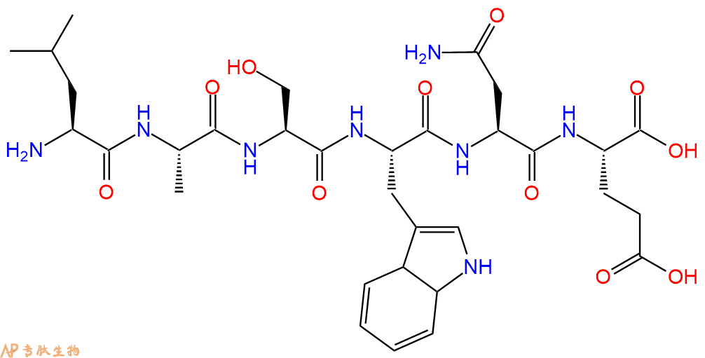 多肽LASWNE的參數(shù)和合成路線|三字母為Leu-Ala-Ser-Trp-Asn-Glu|專肽生物產(chǎn)