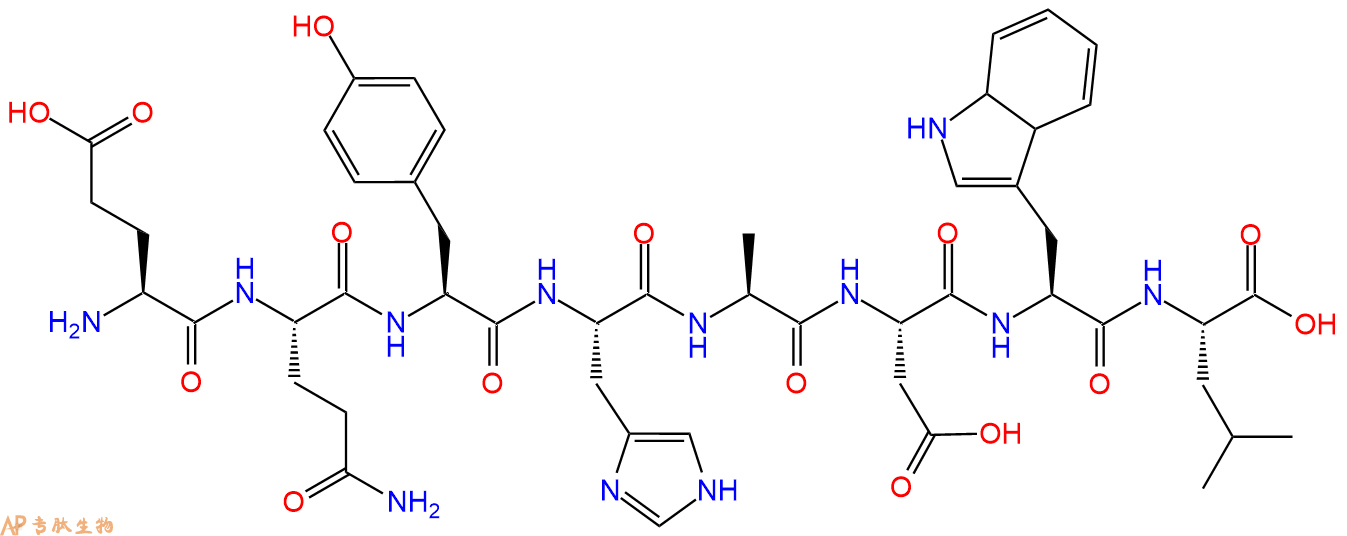 多肽EQYHADWL的參數(shù)和合成路線|三字母為Glu-Gln-Tyr-His-Ala-Asp-Trp