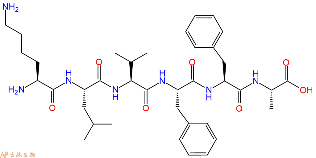 多肽KLVFFA的參數(shù)和合成路線|三字母為L(zhǎng)ys-Leu-Val-Phe-Phe-Ala|專肽生物產(chǎn)