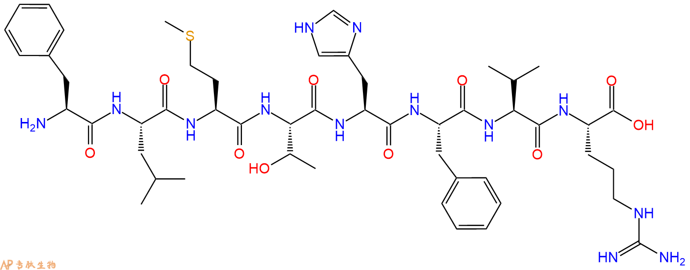多肽FLMTHFVR的參數(shù)和合成路線|三字母為Phe-Leu-Met-Thr-His-Phe-Val
