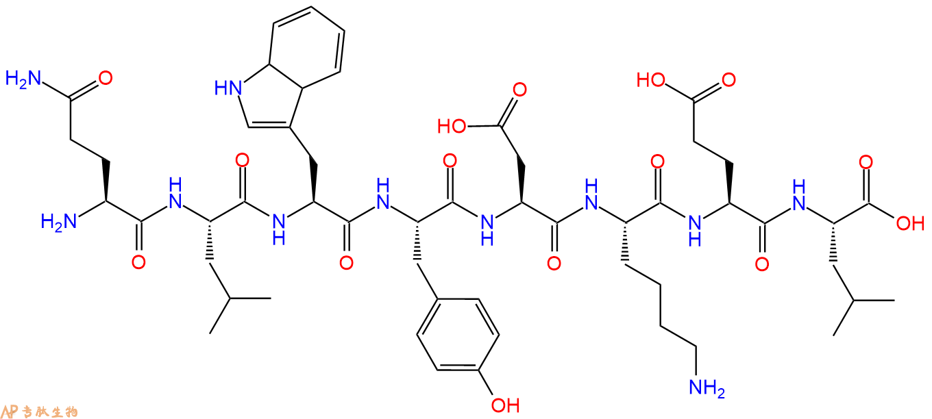 多肽QLWYDKEL的參數(shù)和合成路線|三字母為Gln-Leu-Trp-Tyr-Asp-Lys-Glu