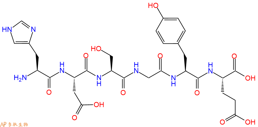 多肽HDSGYE的參數(shù)和合成路線|三字母為His-Asp-Ser-Gly-Tyr-Glu|專肽生物產(chǎn)