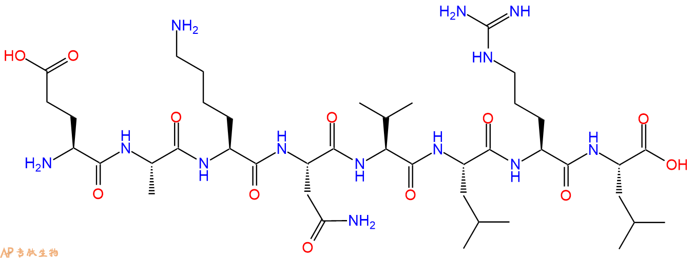 多肽EAKNVLRL的參數(shù)和合成路線|三字母為Glu-Ala-Lys-Asn-Val-Leu-Arg