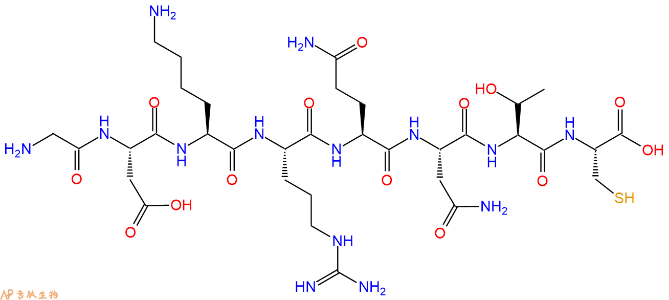 多肽GDKRQNTC的參數(shù)和合成路線|三字母為Gly-Asp-Lys-Arg-Gln-Asn-Thr