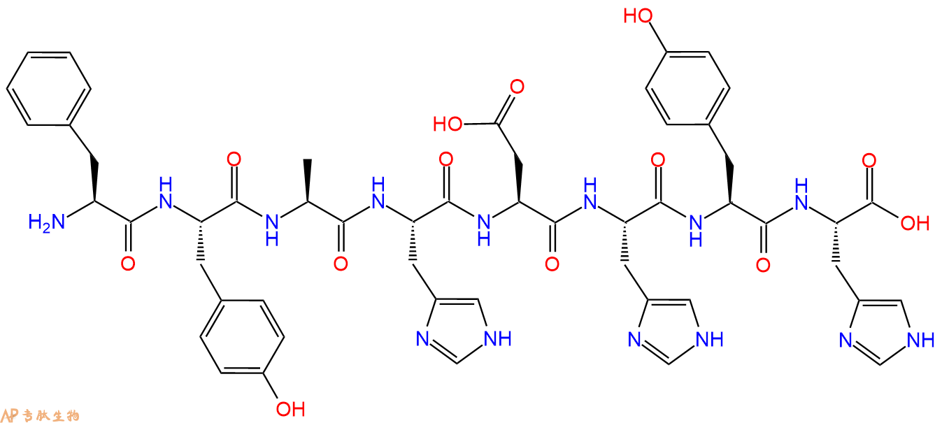 多肽FYAHDHYH的參數(shù)和合成路線|三字母為Phe-Tyr-Ala-His-Asp-His-Tyr