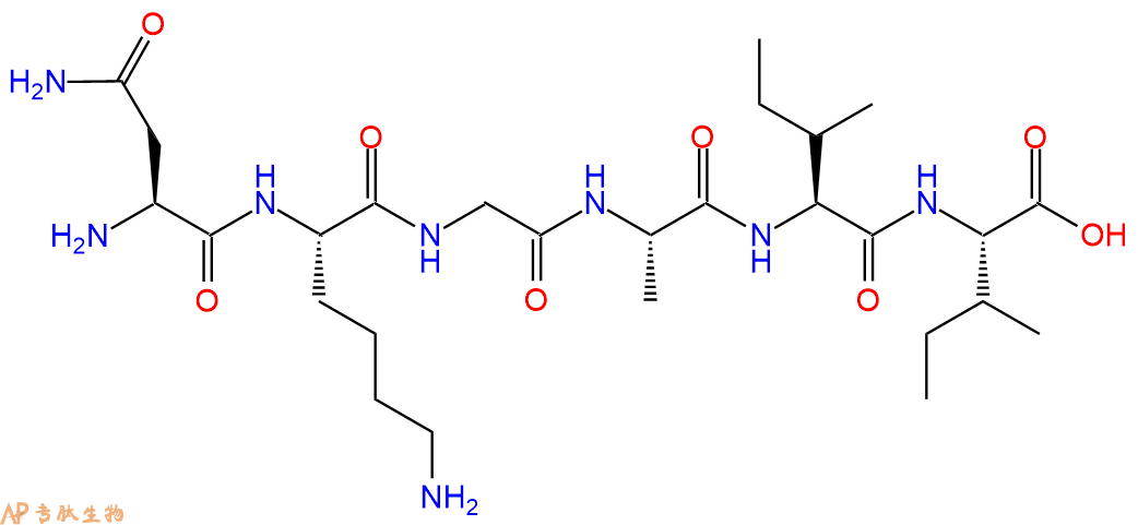 多肽NKGAII的參數(shù)和合成路線|三字母為Asn-Lys-Gly-Ala-Ile-Ile|專肽生物產(chǎn)