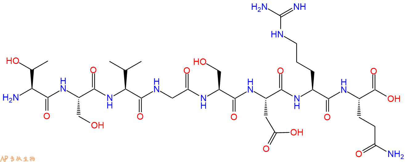 多肽TSVGSDRQ的參數(shù)和合成路線|三字母為Thr-Ser-Val-Gly-Ser-Asp-Arg