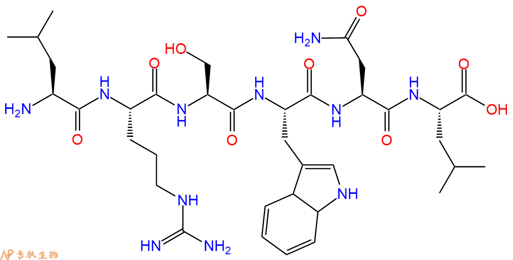 多肽LRSWNL的參數(shù)和合成路線|三字母為Leu-Arg-Ser-Trp-Asn-Leu|專肽生物產(chǎn)