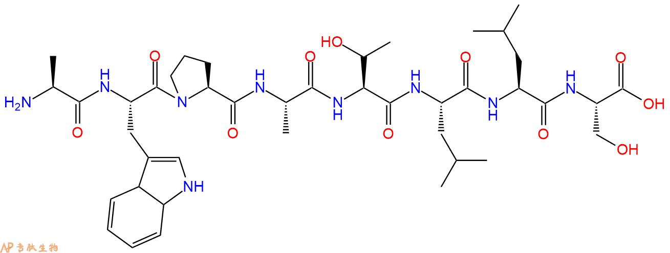 多肽AWPATLLS的參數(shù)和合成路線|三字母為Ala-Trp-Pro-Ala-Thr-Leu-Leu