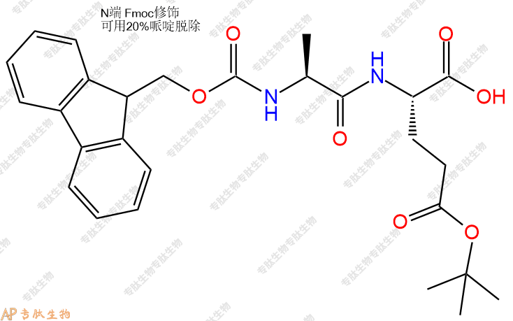 專(zhuān)肽生物產(chǎn)品二肽Fmoc-Ala-Glu(OtBu)143038-25-9