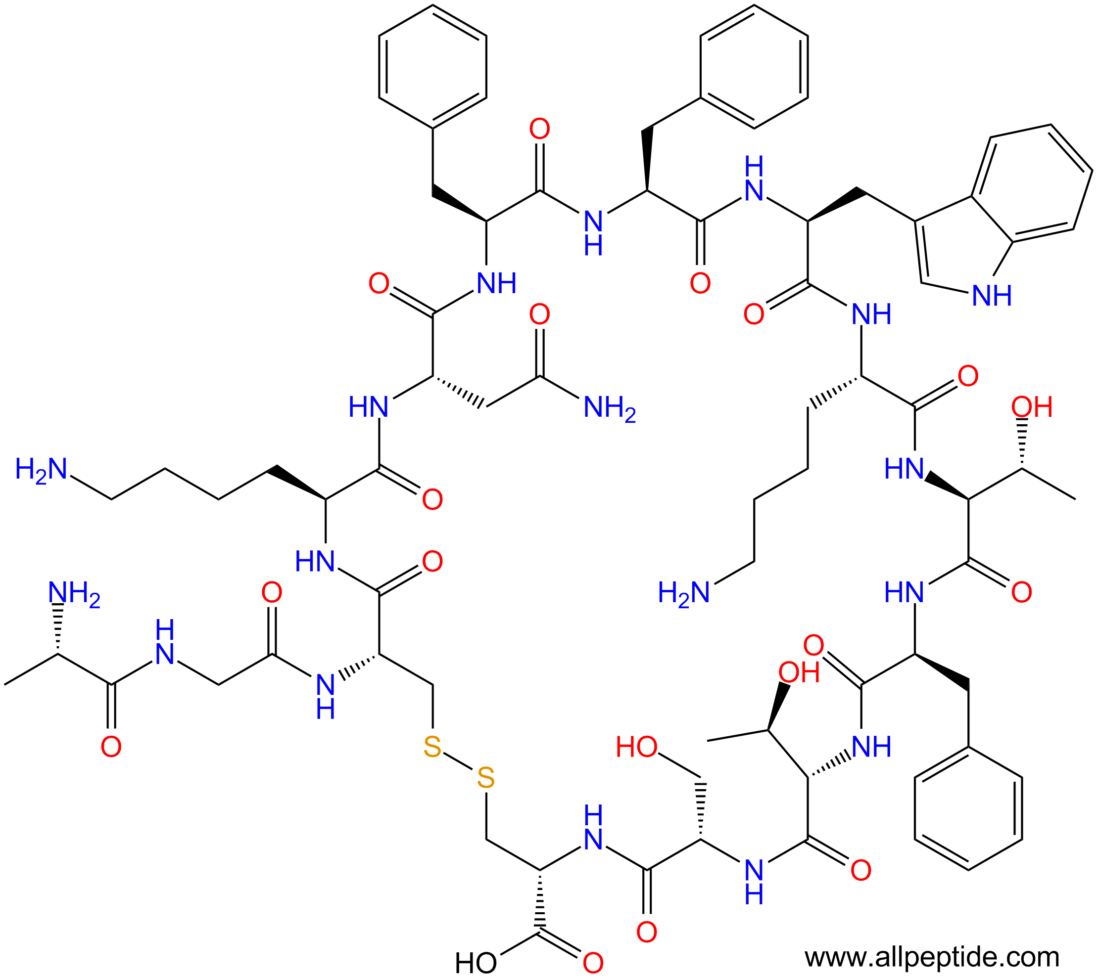 專肽生物產(chǎn)品生長激素抑制素Somatostatin-1451110-01-1/38916-34-6