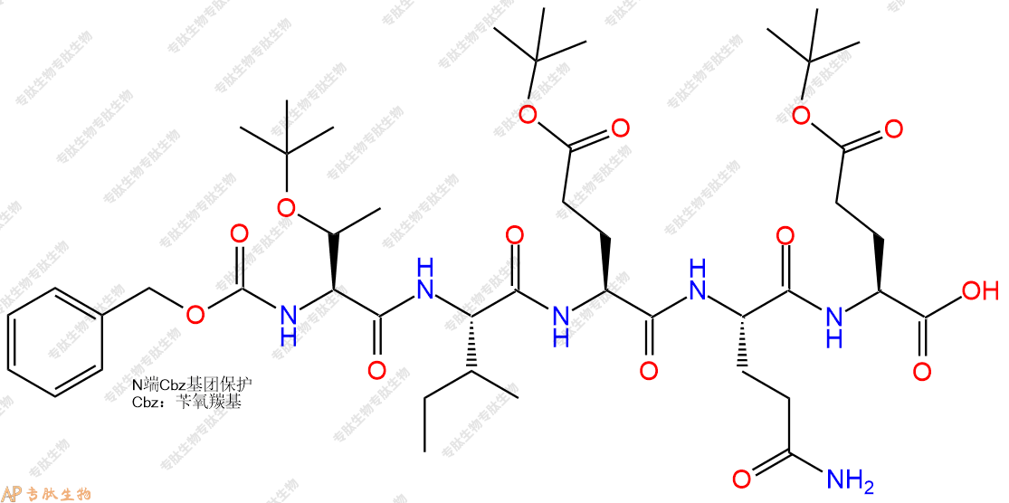 專肽生物產(chǎn)品五肽Cbz-Thr(tBu)-Ile-Glu(OtBu)-Gln-Glu(OtBu)110484-34-9