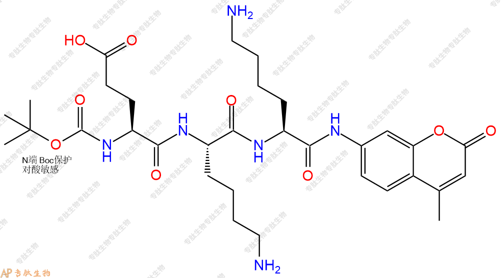 專肽生物產(chǎn)品纖溶酶（纖溶酶）底物：Boc-Glu-Lys-Lys-7-氨基-4-甲基香豆素73554-85-5