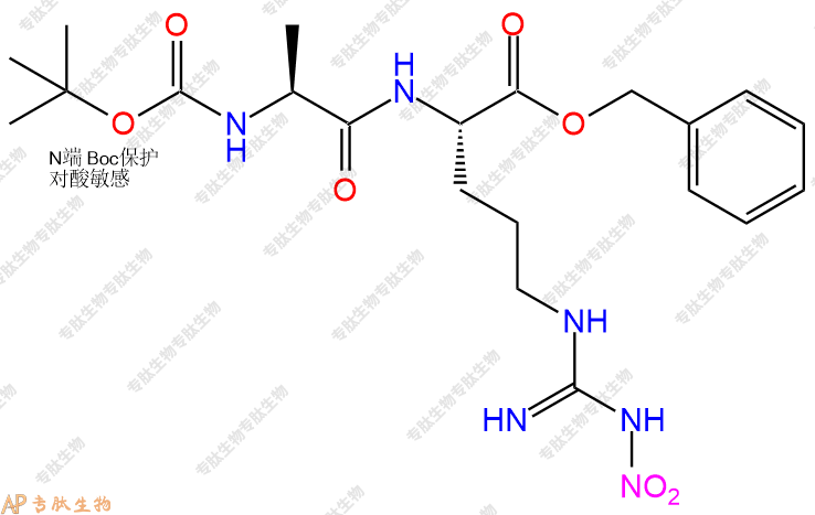 專肽生物產(chǎn)品二肽Boc-Ala-Arg(NO2)-芐酯化67056-62-6