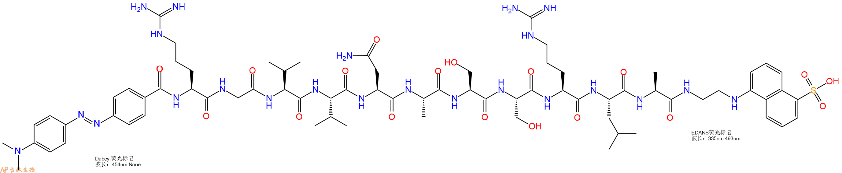 專肽生物產(chǎn)品CMV Protease FRET Substrate I,[DABCYL-R-G-Val-Val-163265-38-1