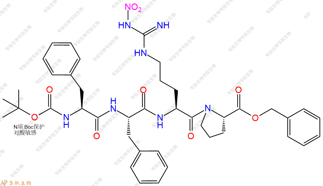 專肽生物產(chǎn)品四肽Boc-Phe-Phe-Arg(NO2)-Pro-芐酯化97642-20-1