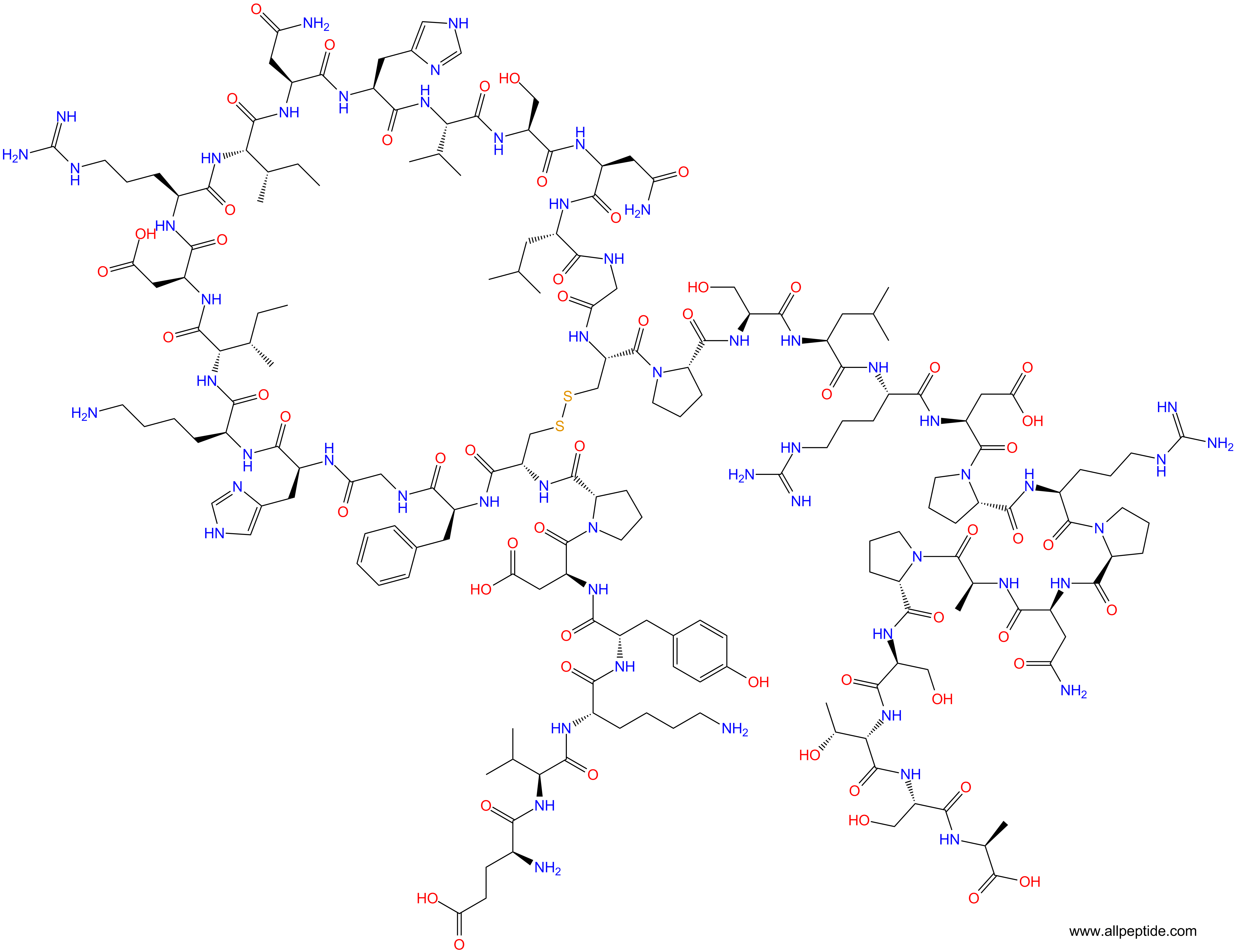 專肽生物產(chǎn)品眼鏡蛇利尿鈉肽、Dendroaspis Natriuretic Peptide255721-52-9