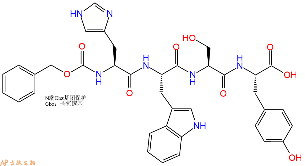 專肽生物產(chǎn)品四肽Cbz-His-Trp-Ser-Tyr111536-99-3