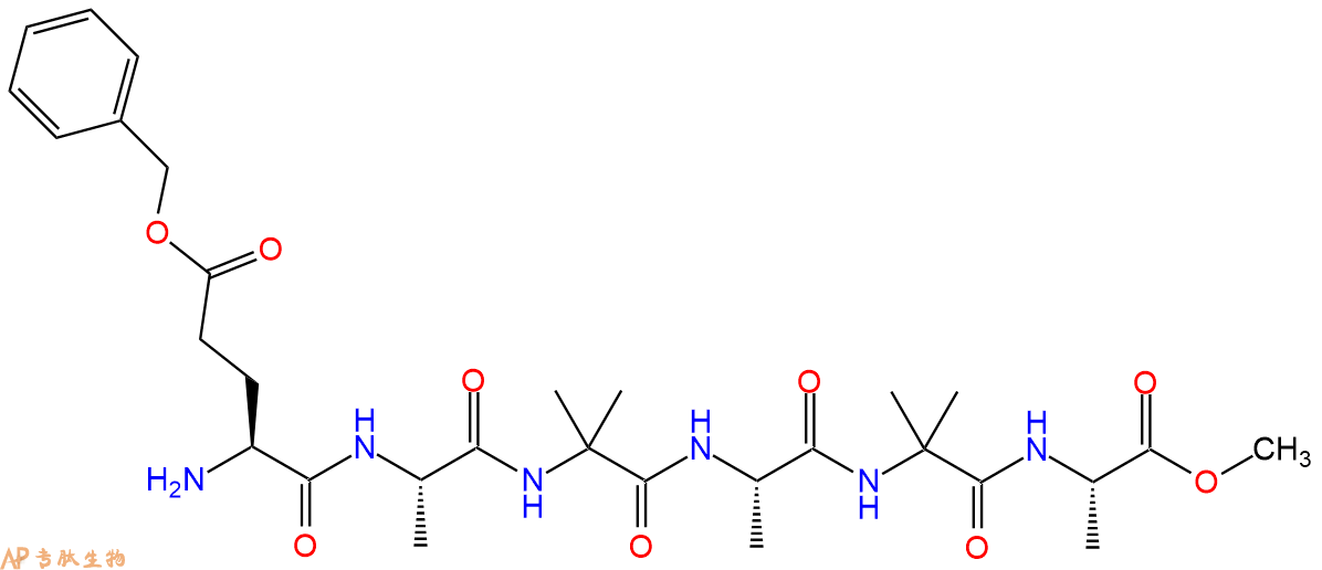 專肽生物產(chǎn)品六肽L-Glu(OBzl)-Ala-Aib-Ala-Aib-Ala-甲酯化82954-83-4