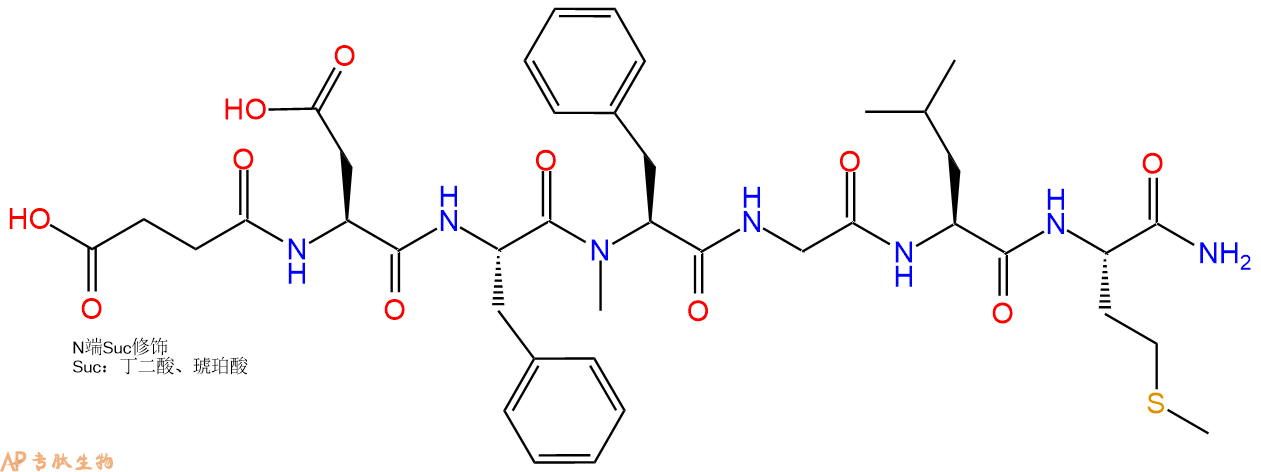 專肽生物產(chǎn)品[Succinyl-Asp6, NMePhe8]-Substance P (6-11)、Senktide106128-89-6