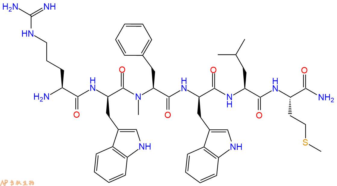 專肽生物產(chǎn)品P物質(zhì)肽[Arg6, DTrp7, 9, N-(NMe)Phe8]- Substance P(6-11)115150-59-9