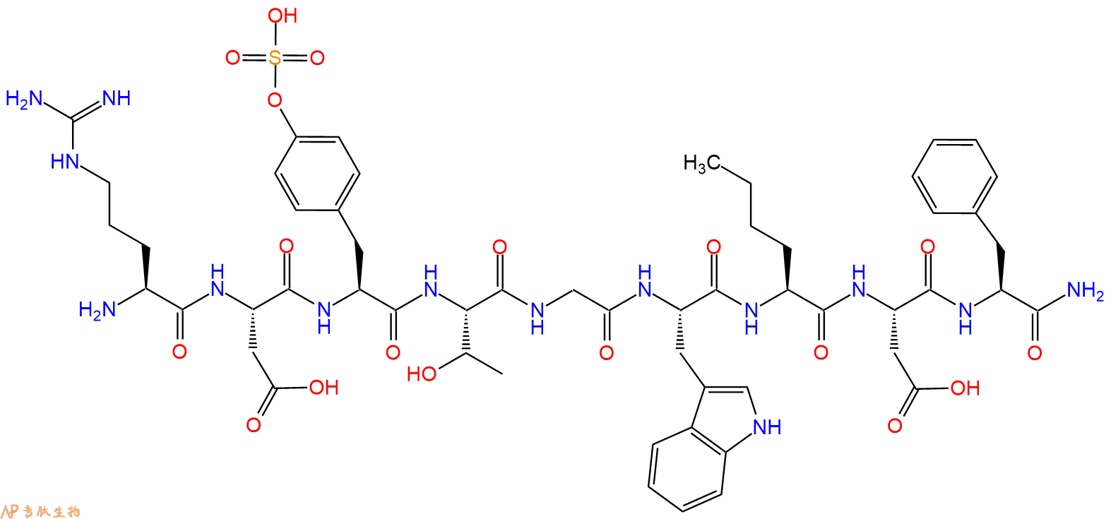 專肽生物產(chǎn)品[Thr28, Nle31] - Cholecystokinin (25 - 33), sulfate77568-41-3