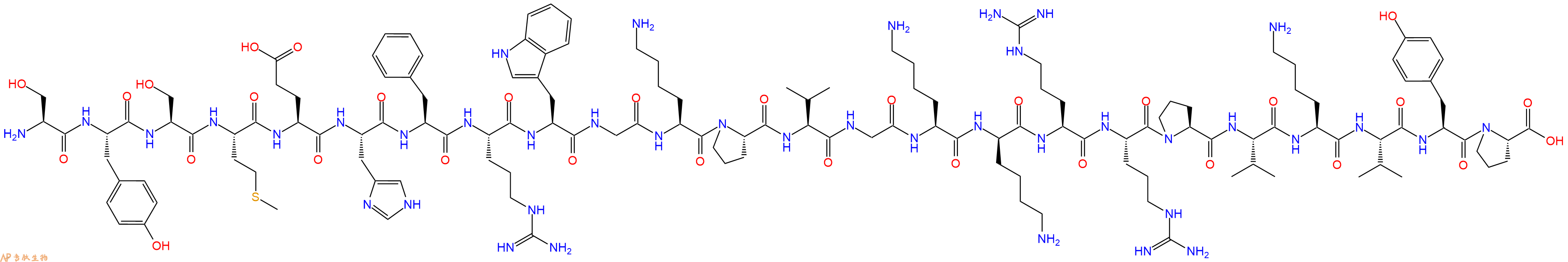 專肽生物產(chǎn)品促腎上腺皮質(zhì)激素(DLys16)-ACTH(1-24)human, bovine, mouse, o494750-52-6