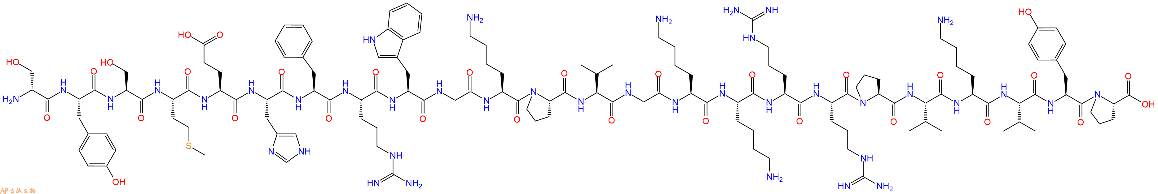 專肽生物產(chǎn)品促腎上腺皮質(zhì)激素(D-Ser1)-ACTH (1-24) (human, bovine, rat)18067-65-7/26469-81-8