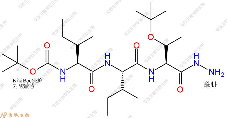 專肽生物產(chǎn)品三肽Boc-Ile-Ile-Thr(tBu)-NH-NH21253107-34-4