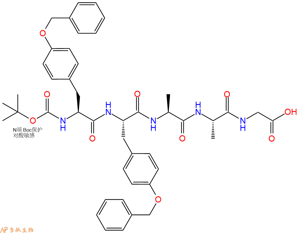 專(zhuān)肽生物產(chǎn)品五肽Boc-Tyr(Bzl)-Tyr(Bzl)-Ala-Ala-Gly62597-85-7