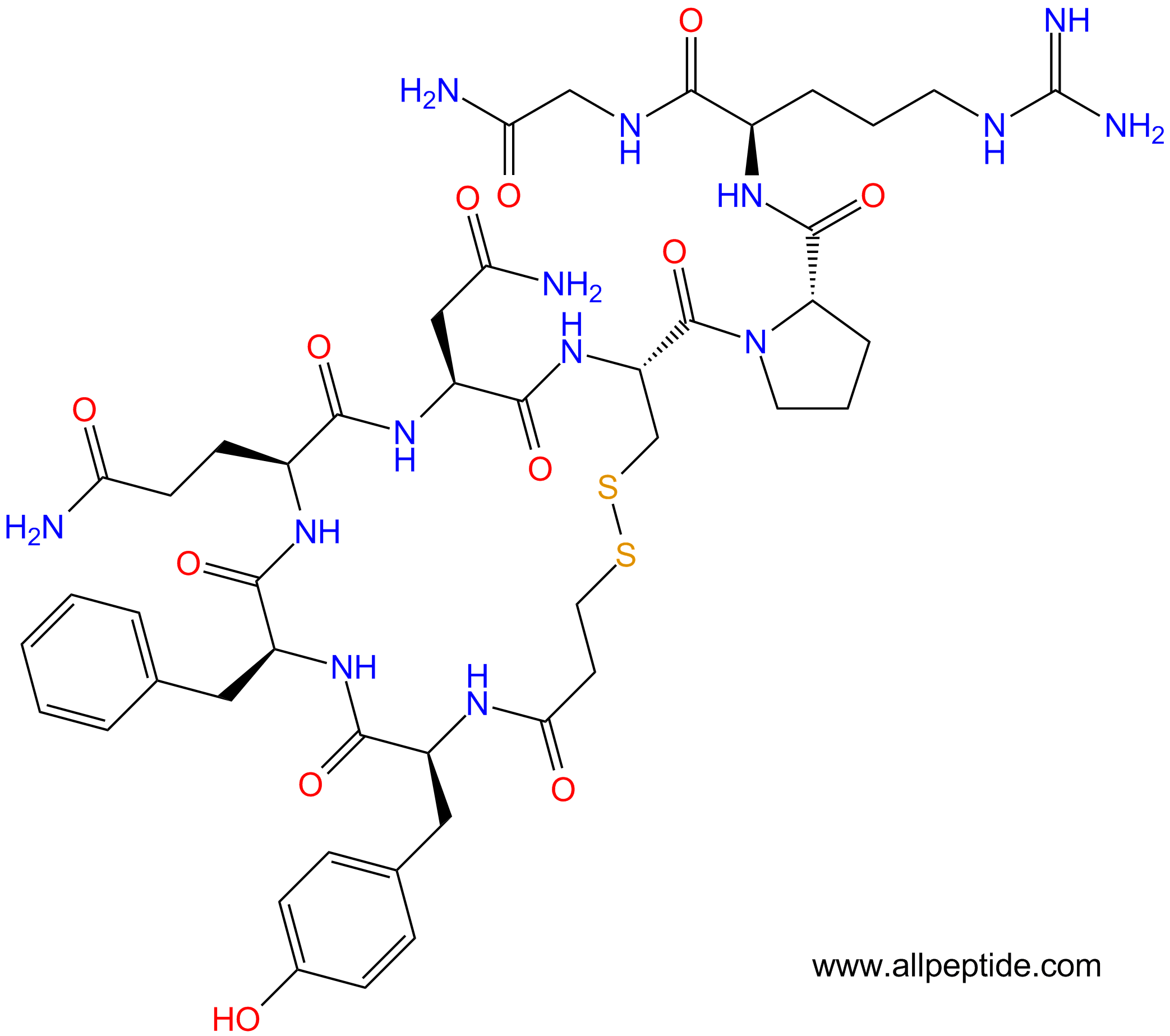 專肽生物產(chǎn)品醋酸去氨加壓素、Desmopressin62288-83-9/16679-58-6