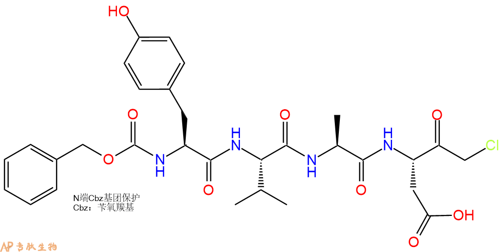 專肽生物產(chǎn)品CMK修飾肽：Z-Tyr-Val-Ala-Asp-CMK402474-85-5