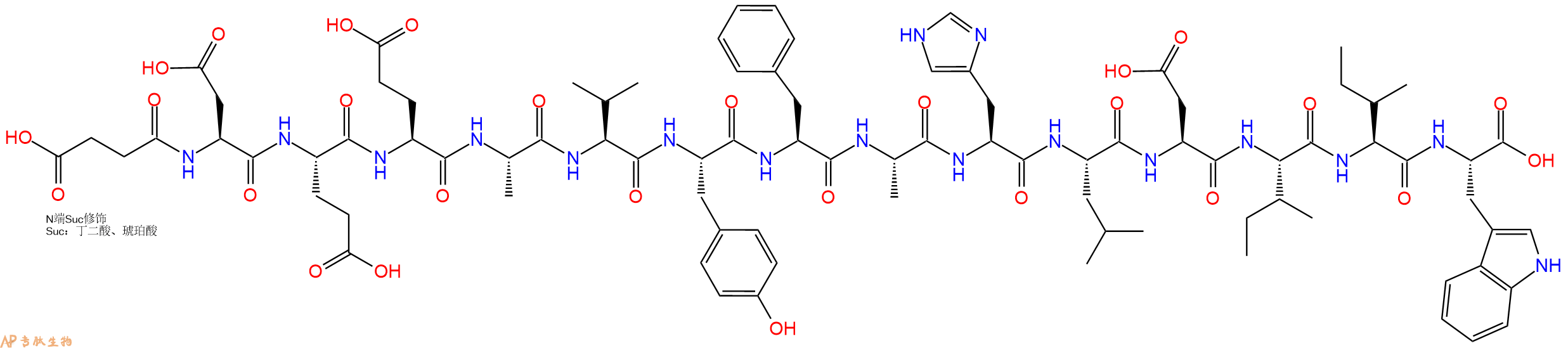 專肽生物產品Succinyl-(Glu?,Ala¹¹·¹?)-Endothelin-1 (8-21)142569-99-1