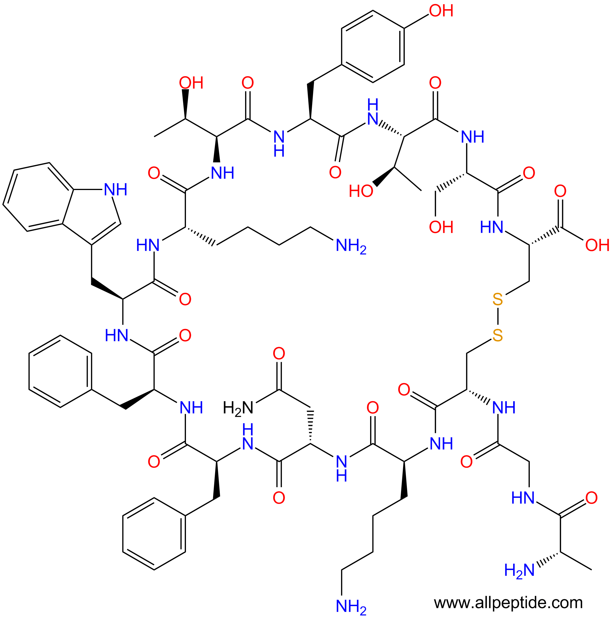 專肽生物產(chǎn)品生長激素抑制素[Tyr11]-Somatostatin-1459481-27-5