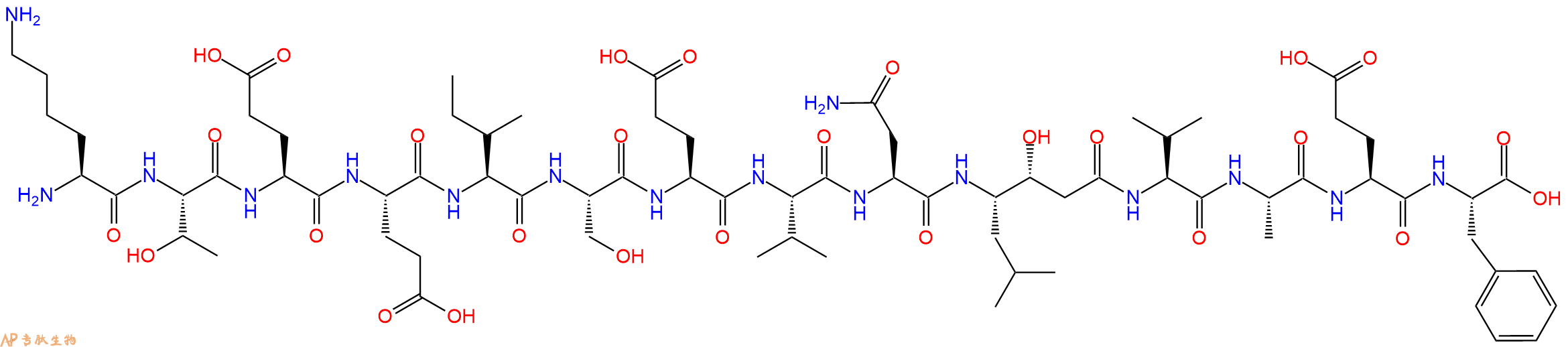 專肽生物產(chǎn)品Lys-THR-E-Glu-I-S-E-Val-ASN-STA-Val-A-E-Phe350228-37-4